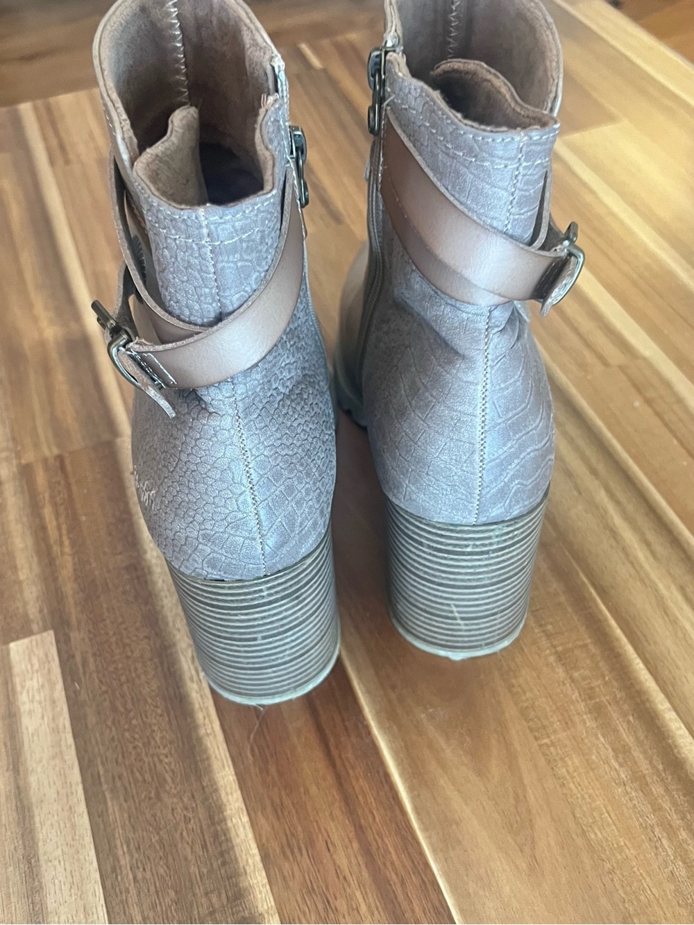 Blowfish Chunky Heel Ankle Boots in Taupe - Picture 3 of 11